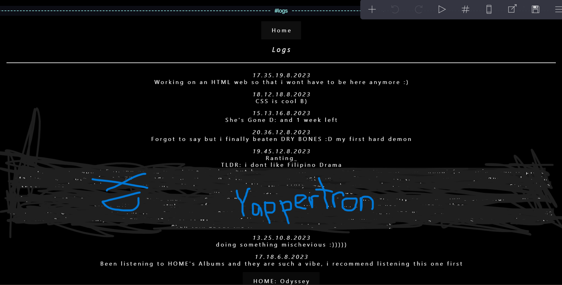 part of the carrd logs